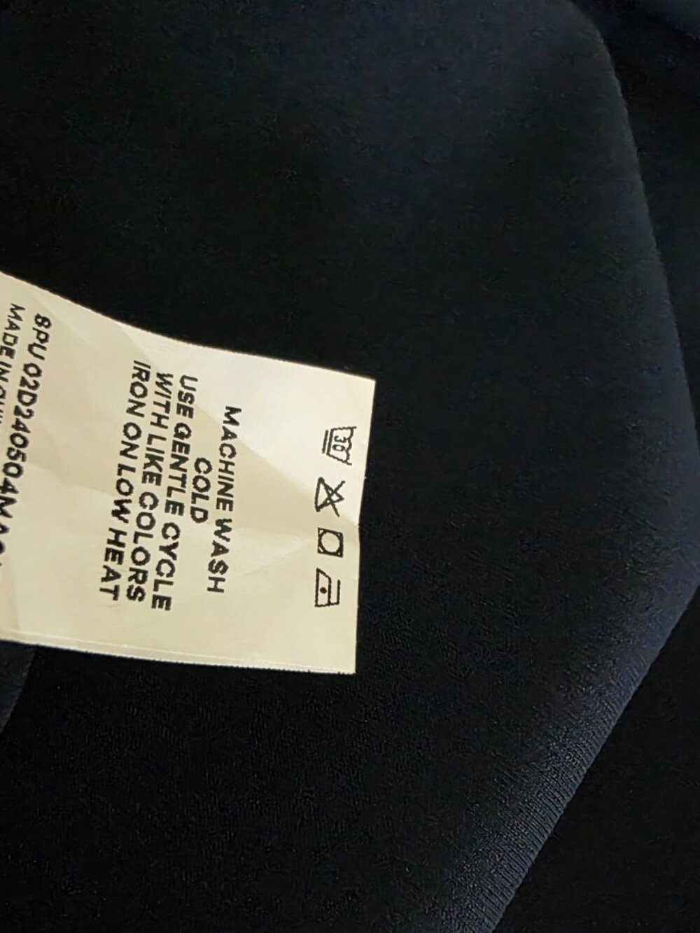 Bloomchic Dress Size 14/16 Navy Blue Fabric Belt Elasticized Waist Midi Pockets - Picture 10 of 10